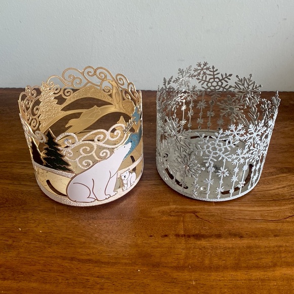 Bath & Body Works Decorative Winter/Holiday themed Candle Holders. - Picture 4 of 16